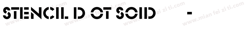 Stencil D ot Soid 普通西方字体字体转换